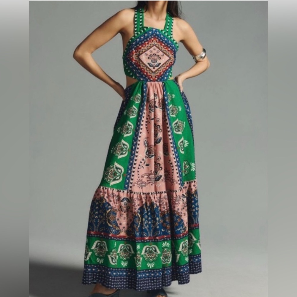 FARM Rio Cutout Halter Maxi Dress
